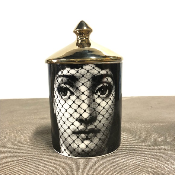 New! Fishnet Face Storage Jar with Gold Top - Picture 1 of 2